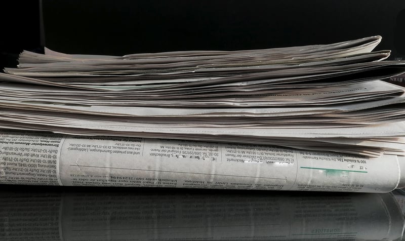 Gossip tabloid with scandal news